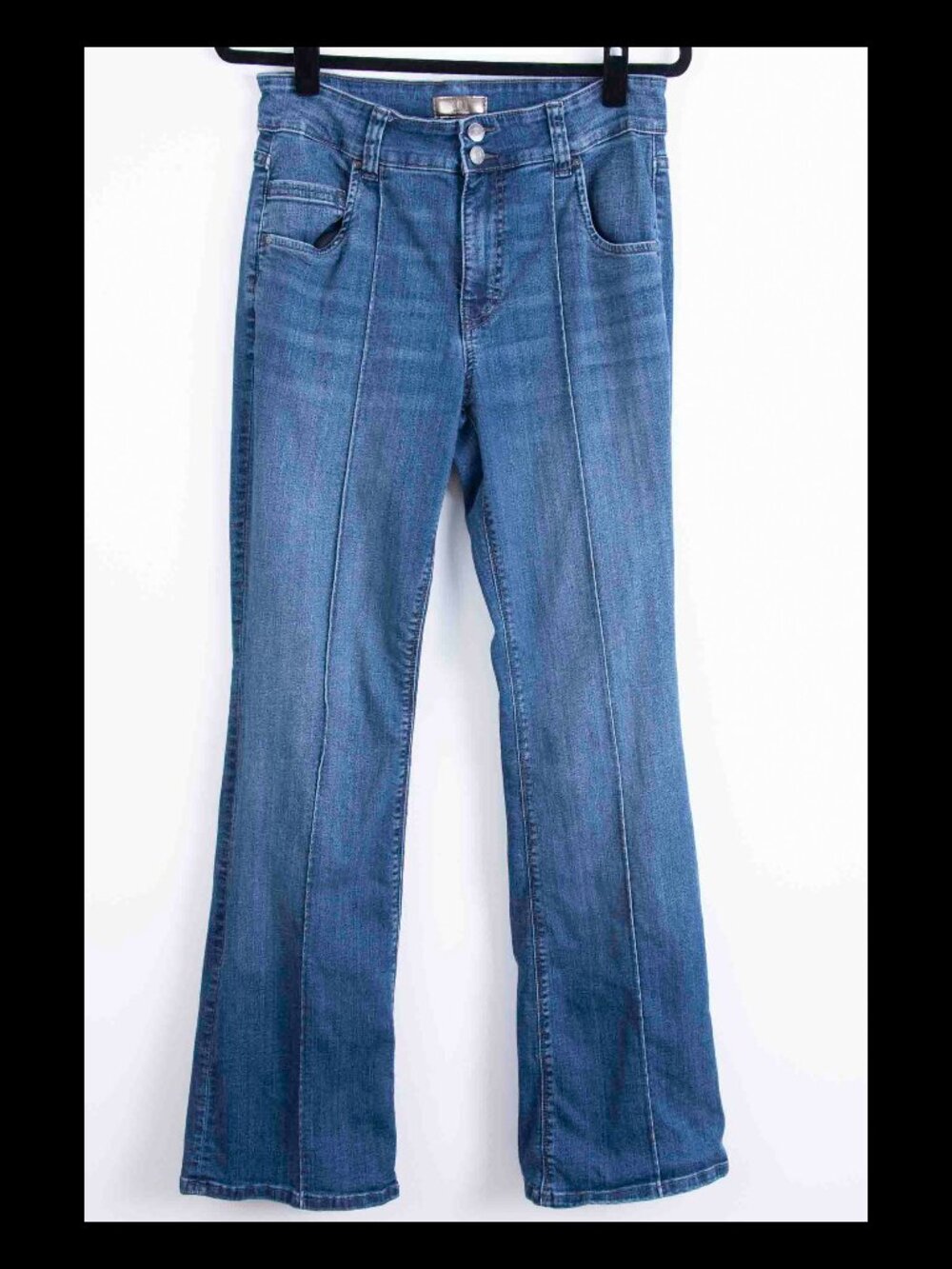 Kut From the Kloth Womens Natalie Double Button High Rise Bootcut Jeans 10 EUC